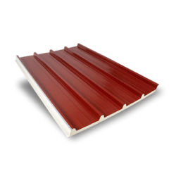 Painel Sandwich 5 ondas 30mm Vermelho